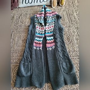 Love Change Geo Print Knit Sweater Vest | Size Small